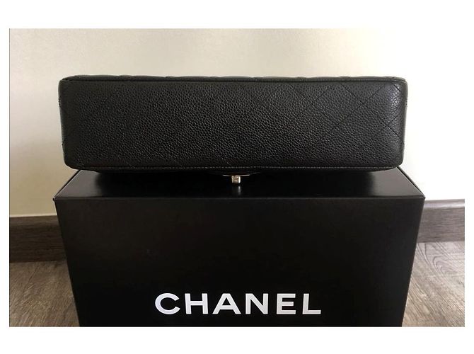 Timeless Borsa a patta Chanel media classica caviale nero SHW - vista 8