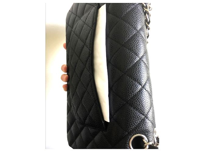 Timeless Borsa a patta Chanel media classica caviale nero SHW - vista 9