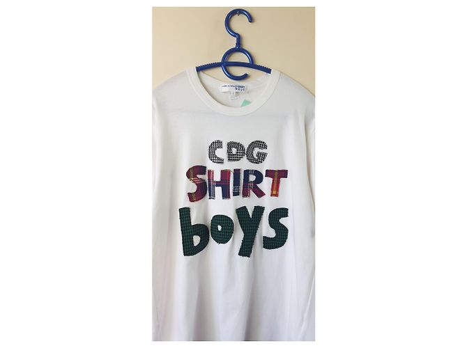 T-shirt Comme Des Garcons CDG Shirt Boys Bianca Cotone Bianco Multicolore - vista 2