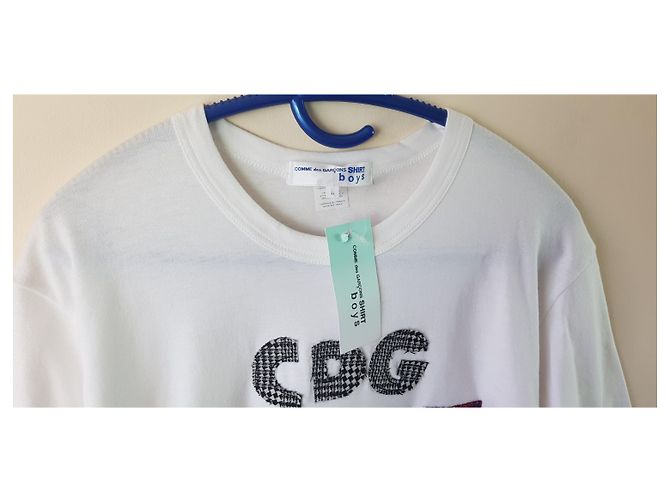 T-shirt Comme Des Garcons CDG Shirt Boys Bianca Cotone Bianco Multicolore - vista 3