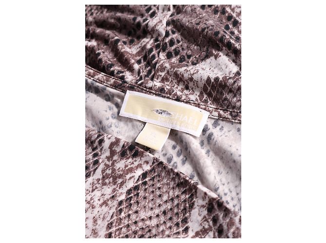 Michael Michael Kors Langarmkleid Schlangenhaut Muster XL Mehrfarben - Ansicht 3