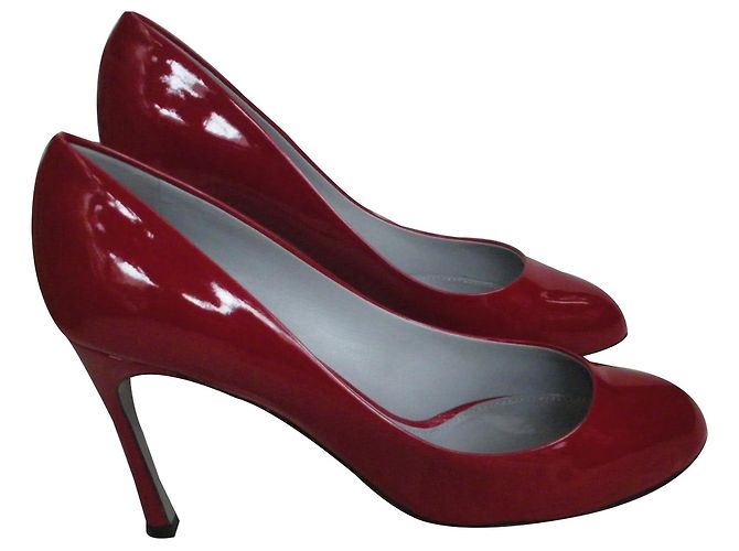 Sergio Rossi Pumps Dunkelrot Lackleder Bordeaux - Ansicht 2