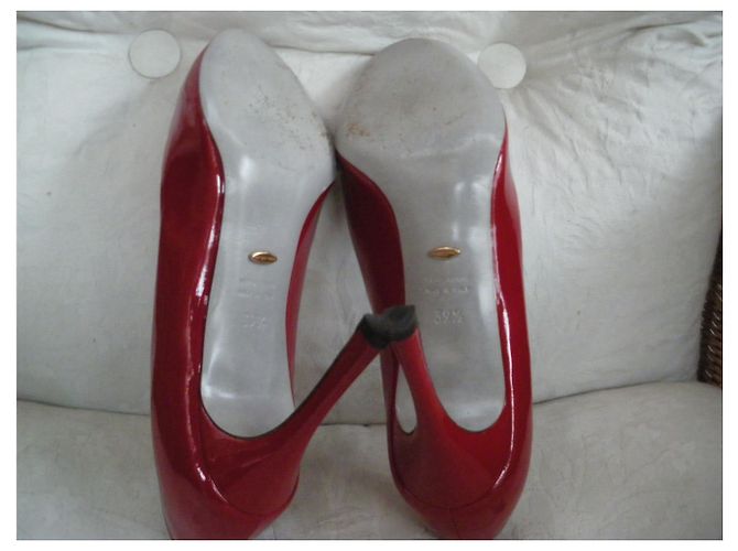 Sergio Rossi Pumps Dunkelrot Lackleder Bordeaux - Ansicht 5