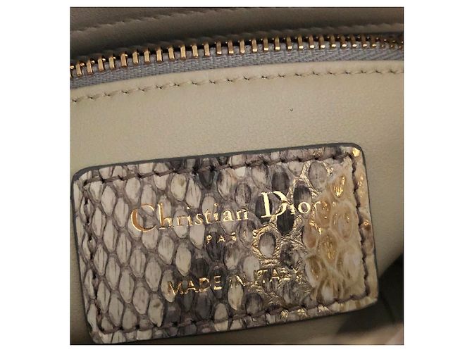 Lady Dior Mini Python Gold - vue 13