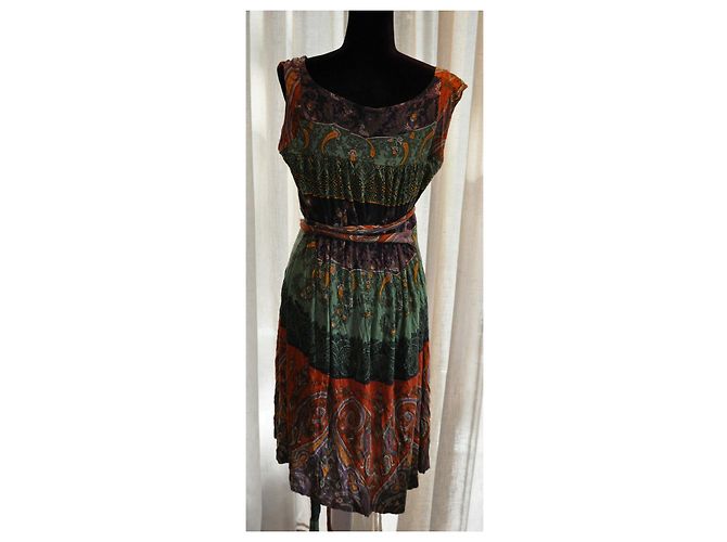 Etro multicoloured print viscose dress Multiple colors - view 2