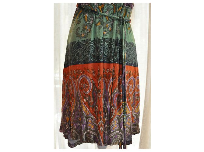 Etro multicoloured print viscose dress Multiple colors - view 4