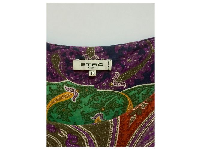 Etro multicoloured print viscose dress Multiple colors - view 5