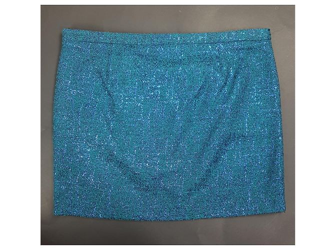 Falda Mauro Grifoni azul metalizada Metálico - vista 3