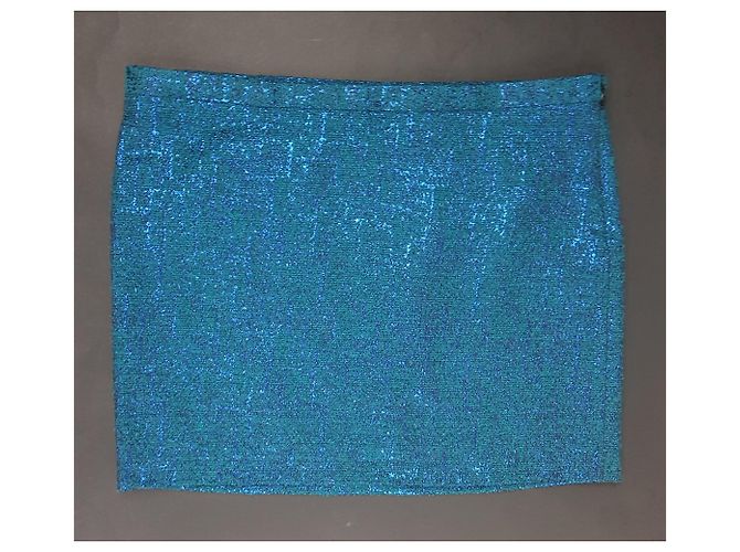 Falda Mauro Grifoni azul metalizada Metálico - vista 5