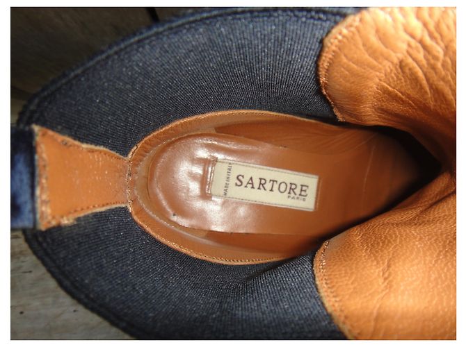 Sartore Stiefel im blauen Fohlen Dunkelblau - Ansicht 3