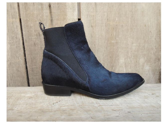 Sartore Stiefel im blauen Fohlen Dunkelblau - Ansicht 4