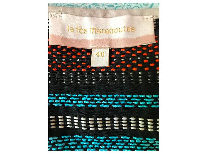 La Fée Maraboutée Multicolored Striped Cotton Jacket Multiple colors - view 5