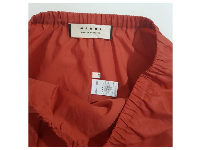 Falda Marni Brick Roja Seda Algodón - vista 2