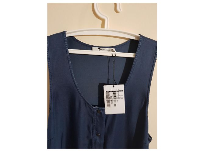 Abito corto a canotta T By Alexander Wang Blu - vista 2