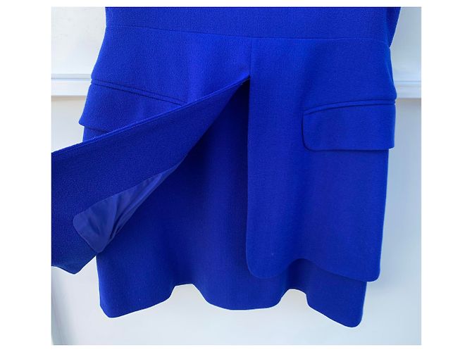 Abito Alexander McQueen in lana e seta blu - vista 3