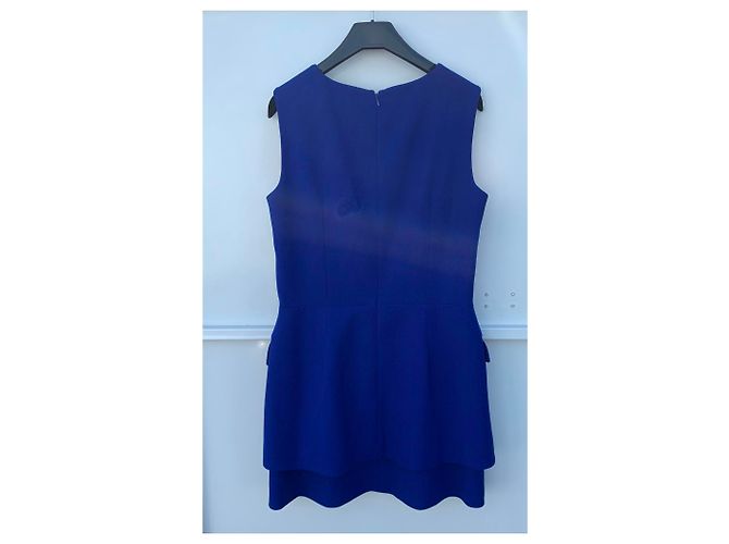 Abito Alexander McQueen in lana e seta blu - vista 4