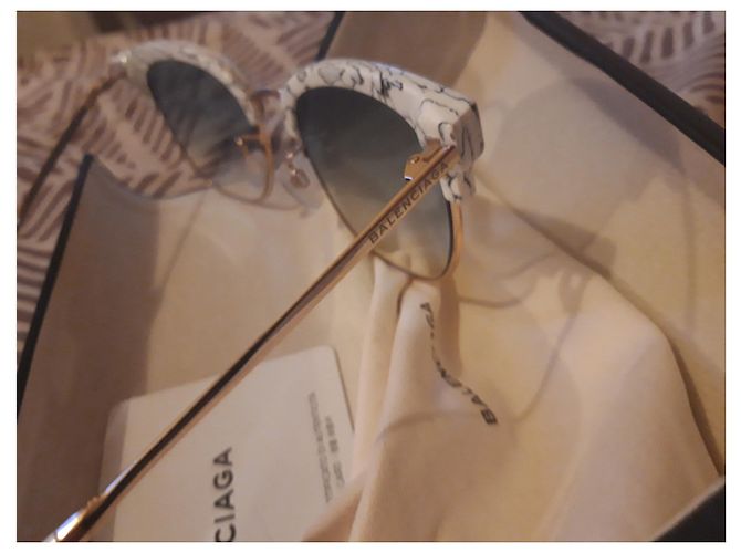 Gafas de sol Balenciaga Blanco - vista 4