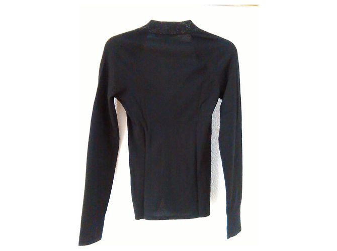 Jersey de punto de cachemir con cuello en V GUCCI Negro - vista 2