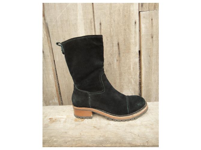 Botas moteras Ash en ante negro - vista 3