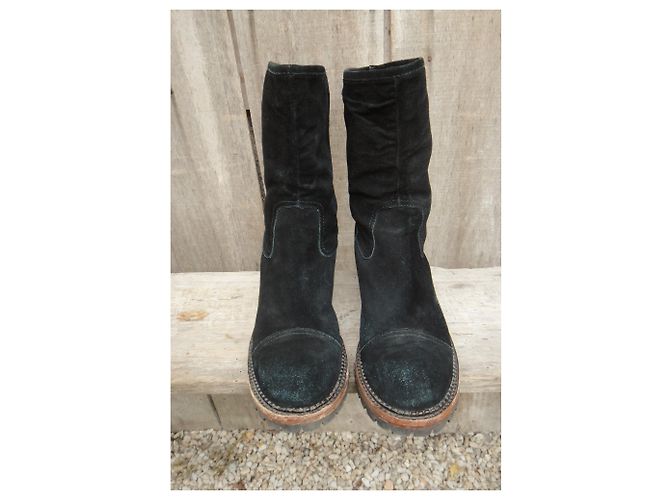 Botas moteras Ash en ante negro - vista 4
