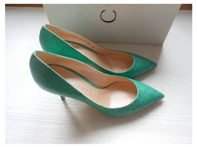 Casadei Pumps Grün Emu Leder Größe 38 IT - Ansicht 2