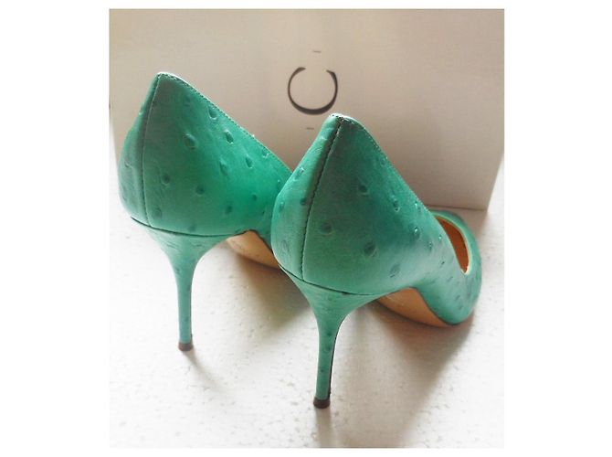 Casadei Pumps Grün Emu Leder Größe 38 IT - Ansicht 3