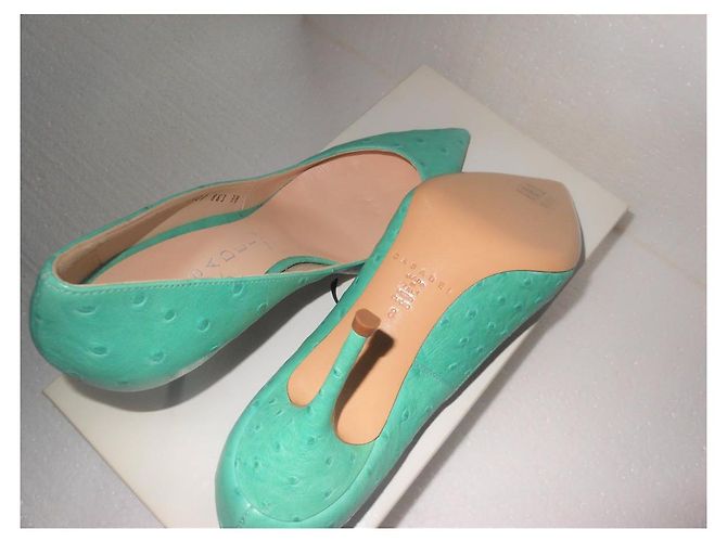 Casadei Pumps Grün Emu Leder Größe 38 IT - Ansicht 4