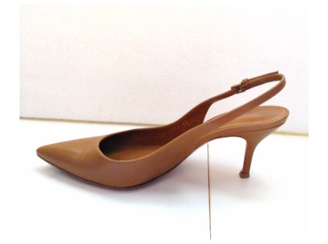 Gianvito Rossi Slingback Pumps Hellbraun Leder 38 - Ansicht 10