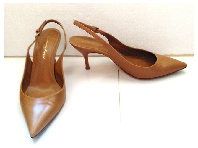 Gianvito Rossi Slingback Pumps Hellbraun Leder 38 - Ansicht 9