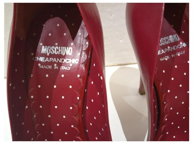Moschino Cheap And Chic Rote Leder Pumps Gr. 37 - Ansicht 4