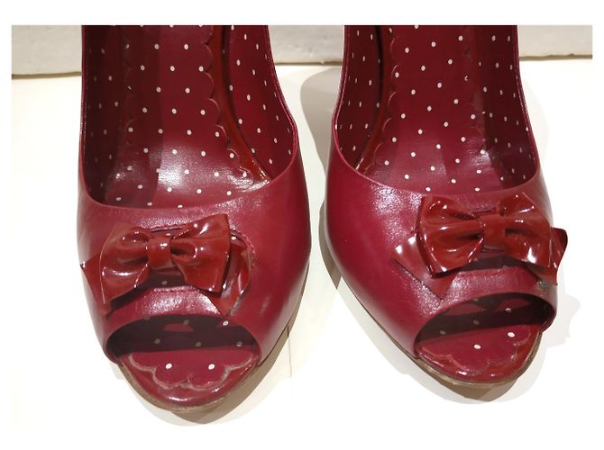 Moschino Cheap And Chic Rote Leder Pumps Gr. 37 - Ansicht 5