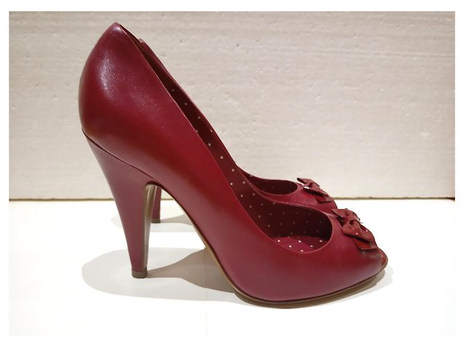 Moschino Cheap And Chic Rote Leder Pumps Gr. 37 - Ansicht 7