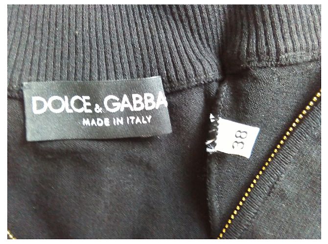 DOLCE & GABBANA Cardigan com patch DG Preto - vista 3