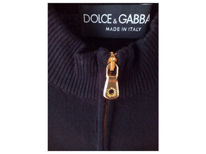 DOLCE & GABBANA Cardigan com patch DG Preto - vista 4