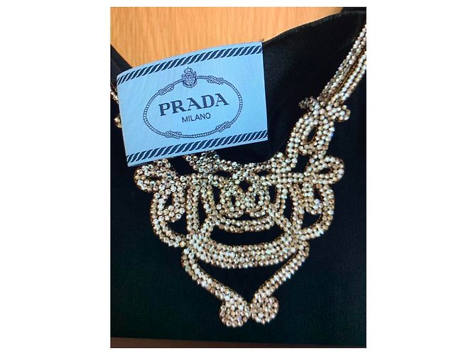 Prada Abendkleid aus schwarzem Satin - Ansicht 7