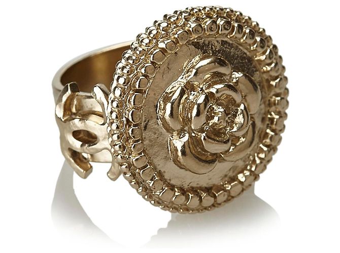 Chanel Gold Kamelie Metallic Ring Golden - Ansicht 6