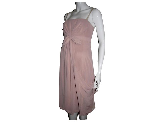 Vera Wang Kleid Rosa Chiffon Pink Fleisch - Ansicht 2
