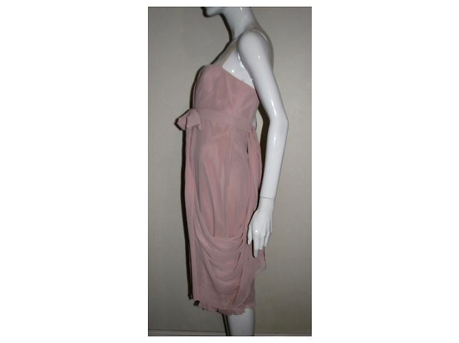 Vera Wang Kleid Rosa Chiffon Pink Fleisch - Ansicht 4