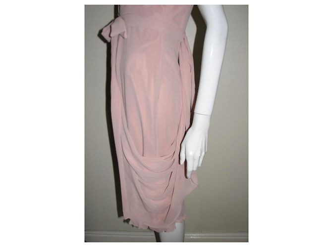 Vera Wang Kleid Rosa Chiffon Pink Fleisch - Ansicht 5