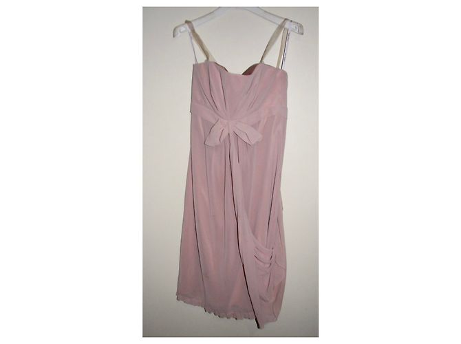 Vera Wang Kleid Rosa Chiffon Pink Fleisch - Ansicht 8