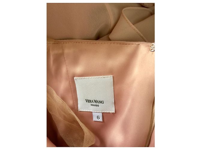 Vera Wang Kleid Rosa Chiffon Pink Fleisch - Ansicht 9