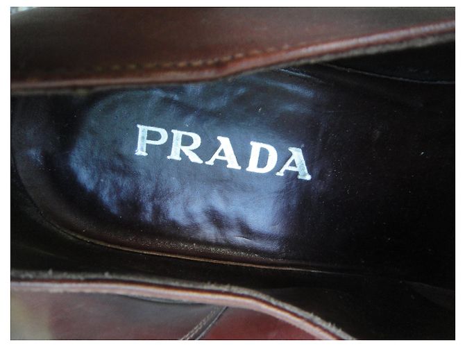 Prada richelieu com stub Marrom - vista 3