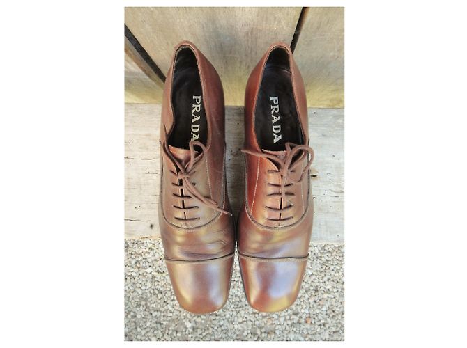 Prada richelieu com stub Marrom - vista 6
