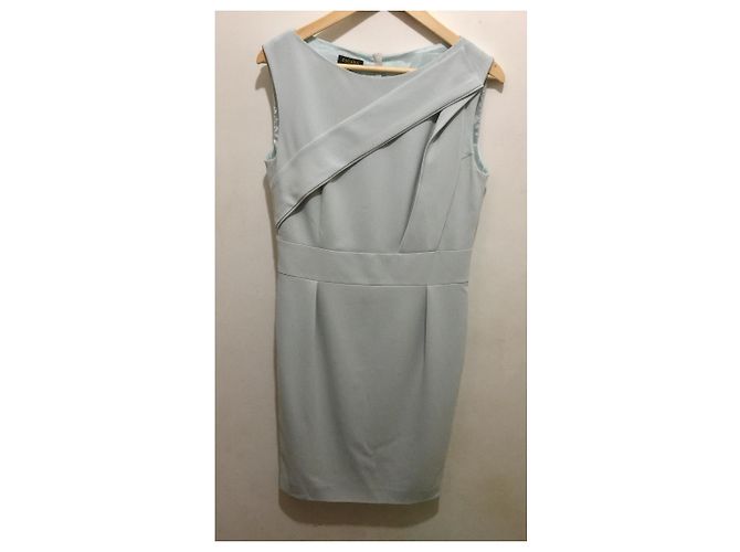 Escada Seidenkleid in Hellblau drapiert - Ansicht 10