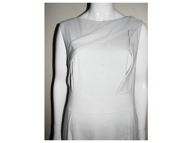 Escada Seidenkleid in Hellblau drapiert - Ansicht 2