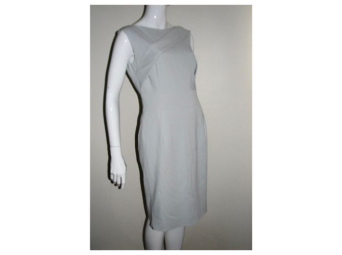 Escada Seidenkleid in Hellblau drapiert - Ansicht 4
