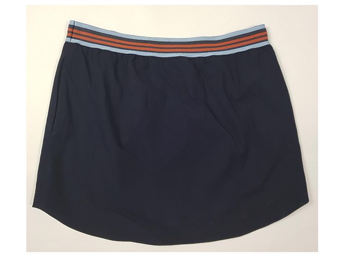 Falda Viktor & Rolf azul marino de algodón y viscosa Talla 42 Multicolor - vista 2