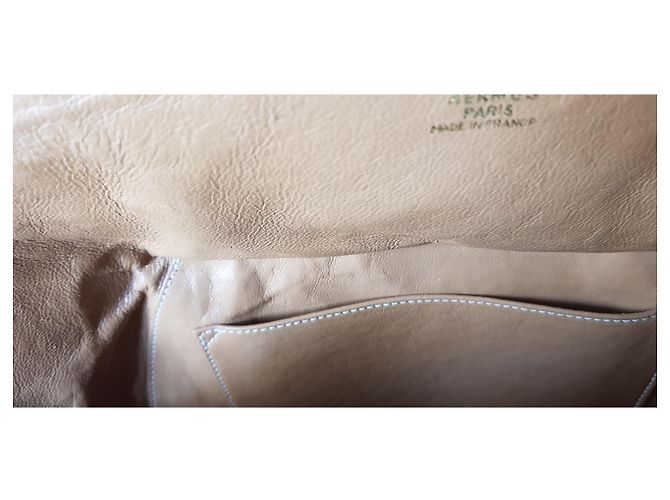 Borsa a mano Hermès Shiki Island in pelle marrone - vista 3