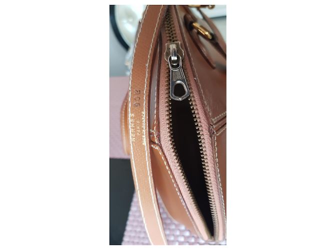 Borsa a mano Hermès Shiki Island in pelle marrone - vista 5