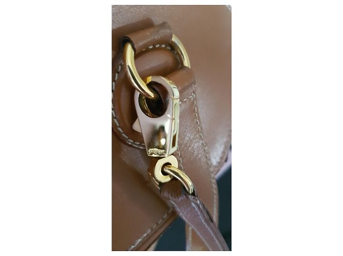 Borsa a mano Hermès Shiki Island in pelle marrone - vista 7